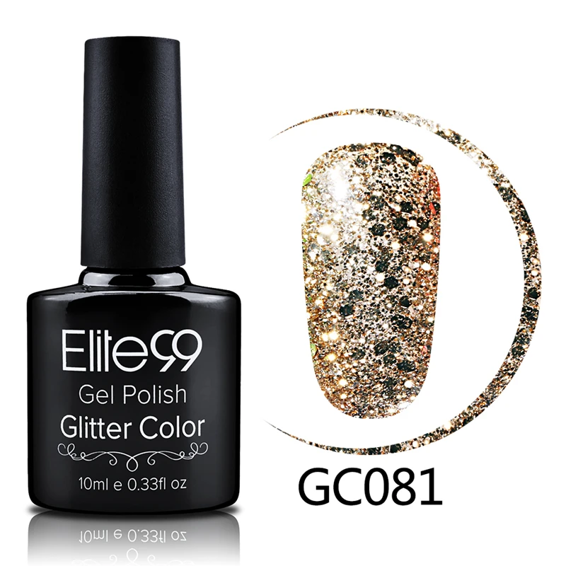 Elite99 10mlBling Блестящий Гель-лак для ногтей легкий замачиваемый Алмазный Гель-лак для ногтей отверждение Светодиодная лампа машина длительный лак для ногтей - Цвет: R-GC081