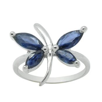 

2017 New Rings Qi Xuan_Dark Blue Stone Dragonfly Ring_Fashion Ring_S925 Solid Sliver Fashion Rings_Manufacturer Directly Sales
