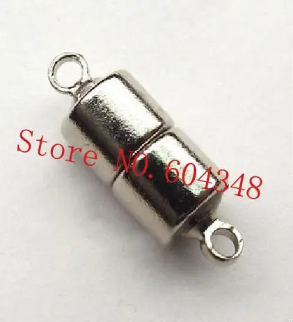 Cylinder Magnetic Clasps With Circle 6MM x 8MM Medium Size Rhodium Strong Magnetism Jewelry Findings. | Украшения и аксессуары