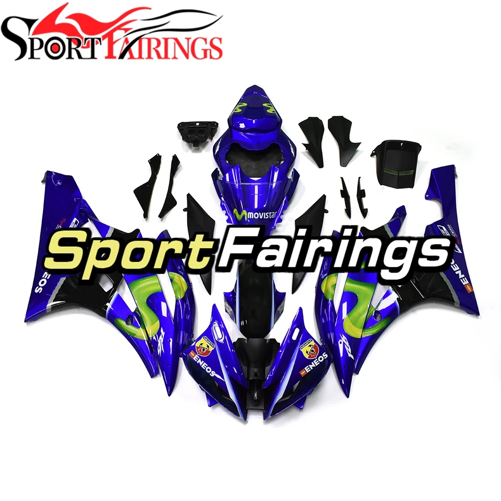 

Full Fairings For Yamaha YZF 600 R6 06 07 YZF-R6 2006 2007 ABS Plastic Motorcycle Fairing Kit Blue Yellow Cowling