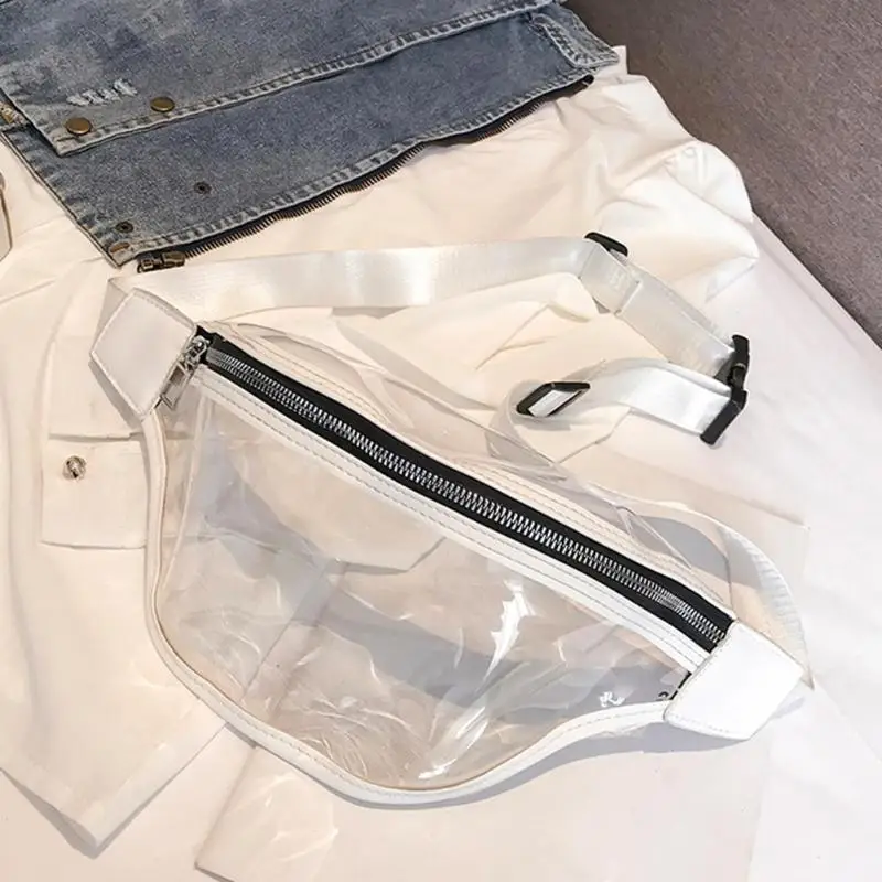 Повседневные женские прозрачные сумки на плечо с поясом женские модные ПВХ Фанни карманы на ремне для девочек водонепроницаемые дорожные нагрудные сумки