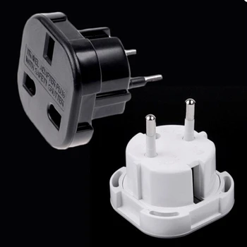 

Black/White UK TO EU EUROPE EUROPEAN UNiVERSAL TRAVEL CHARGER ADAPTER PLUG CONVERTER 2 PiN Wall Plug Socket