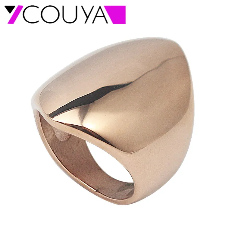 

COUYA Fashion Silver Color Rings for Women Unquie Shape Ring Rose Gold Color Band Ring for Women Bijoux R10091-Pink US Size 6-11