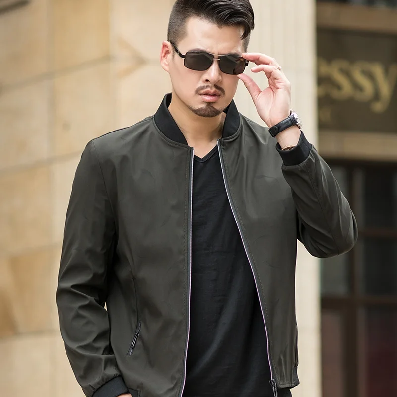 2017New 4XL Spring New Men's Jackets Casual Men's Thin Jackets Solid