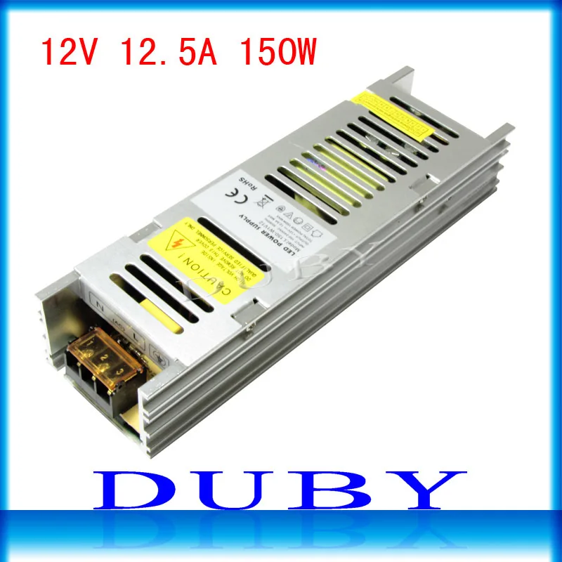 

2015 New 12V 12.5A 150W Switching power supply Driver For LED Light Strip Display AC100-240V best qulity