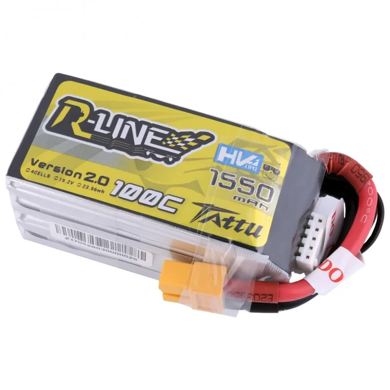 Tattu R-Line версия 2,0 1300mah 1550mAh 100C 4S 15,2 V 4,35 V HV Высокое напряжение Lipo батарея XT60 разъем FPV гоночный Дрон