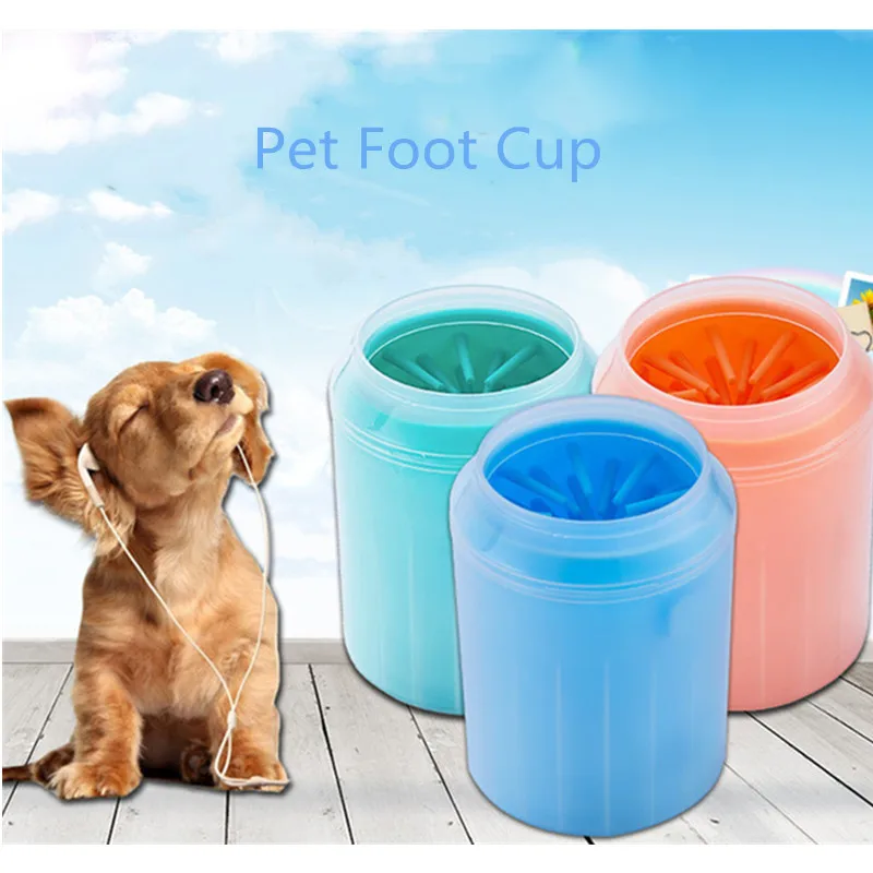 

Dog Cat Paw Cleaner Cup Silicone Combs Portable Pet Foot Washer Cup Paw Clean Brush Quickly Wash Dirty Cat Foot Cleaning Bucket