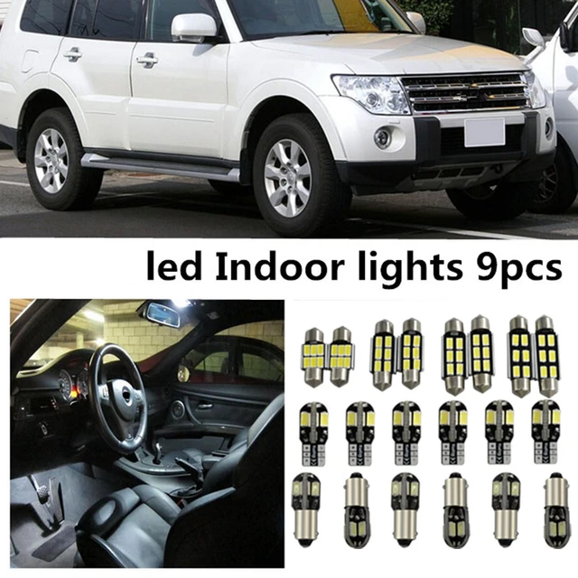 Tcart 9 x Error Free White Interior LED Light Package Kit For