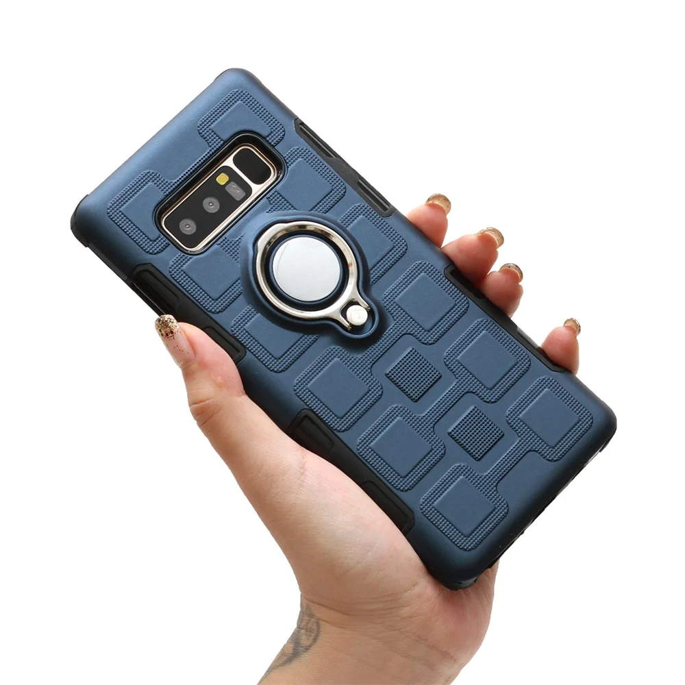 

Shockproof Armor Silicone Case For Samsung Galaxy A7 2018 A6 J4 J6 J8 Plus Cover Note 8 TPU+PC Magnetic Ring Holder Phone Case