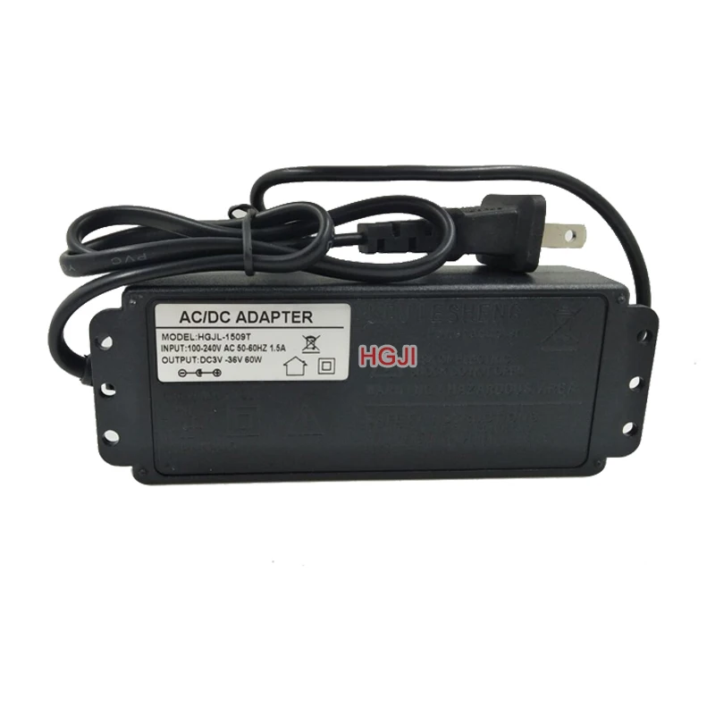 AC90V 250V к DC 3 8 V 37V 1.7A Регулируемый адаптер питания dc35V 30V 24v 22v 4 5 v 7v 8v со светодиодным