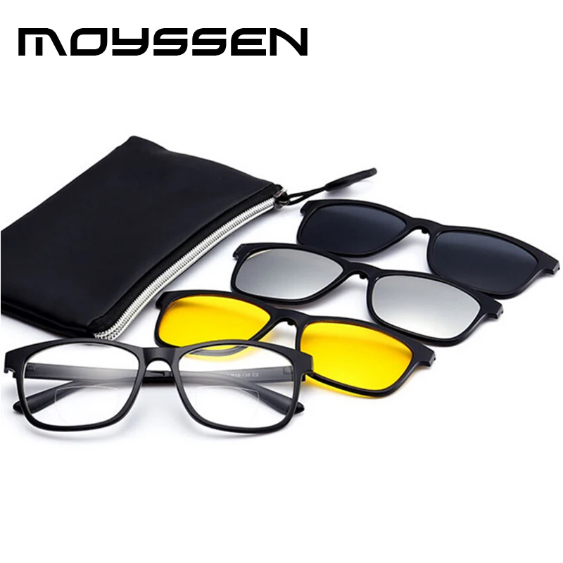 

Outdoor Presbyopic Magnifier Driving Fishing Magnet Bifocal Reading Glasses Set Night Vision Yellow Silver Polarized Grey Clips