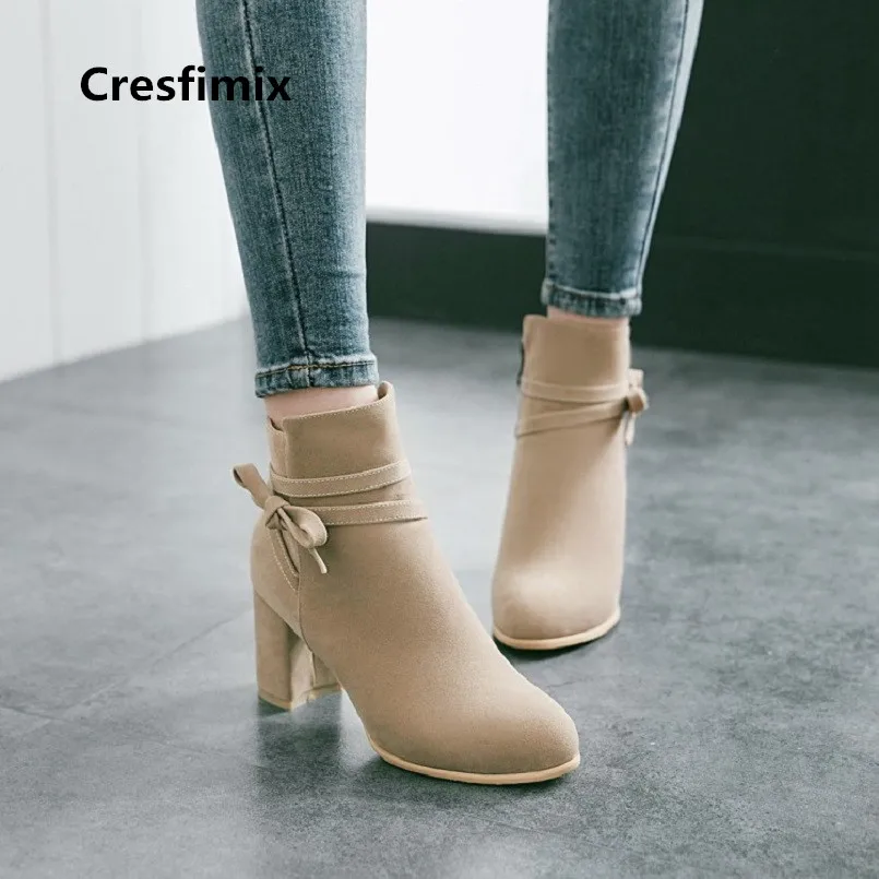 

women cute comfortable flock high quality round toe martin boots lady grey street boots female street brown boots botas e2331