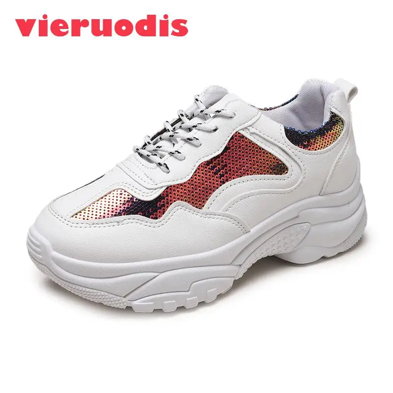 Casual Bianco Scarpe Da Donna Scarpe Da Tennis Della Piattaforma