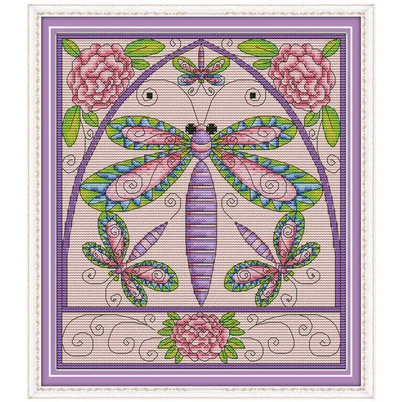 

Dragonfly animals counted printed on the canvas DMC 11CT 14CT DIY kit Cross Stitch embroidery needlework Sets home decor