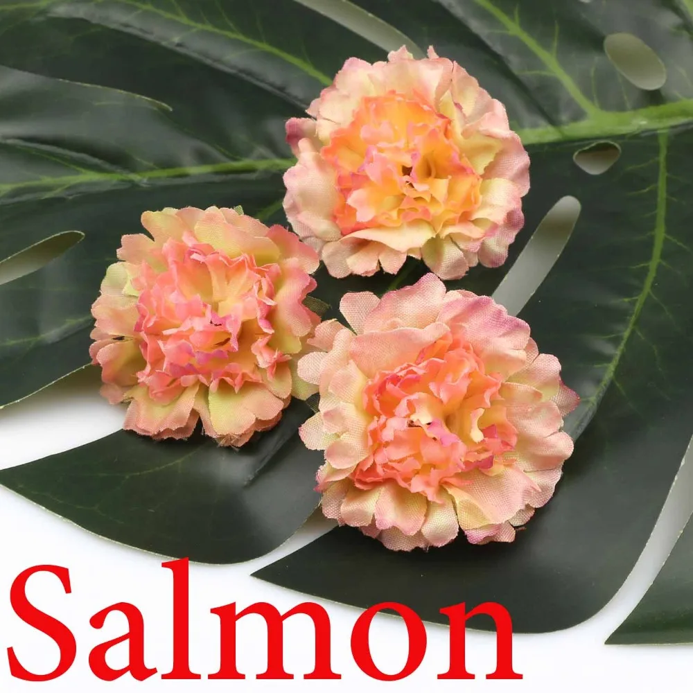 20P Bulk Fake Rose Carnation Peony Bulk Artificial Silk Flowers Heads DIY Decor