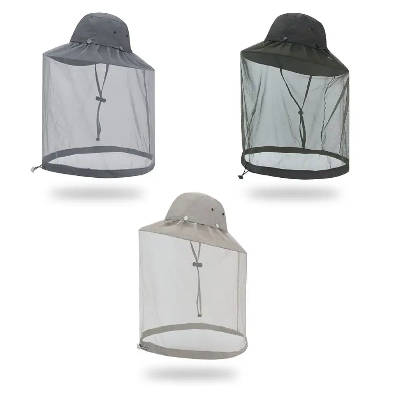 

Outdoor Mesh Cap Omnidirectional 360 Degree Sunscreen Anti-mosquito Hat For Collecting Honey Jungle Climbing Rock Fishing Caps