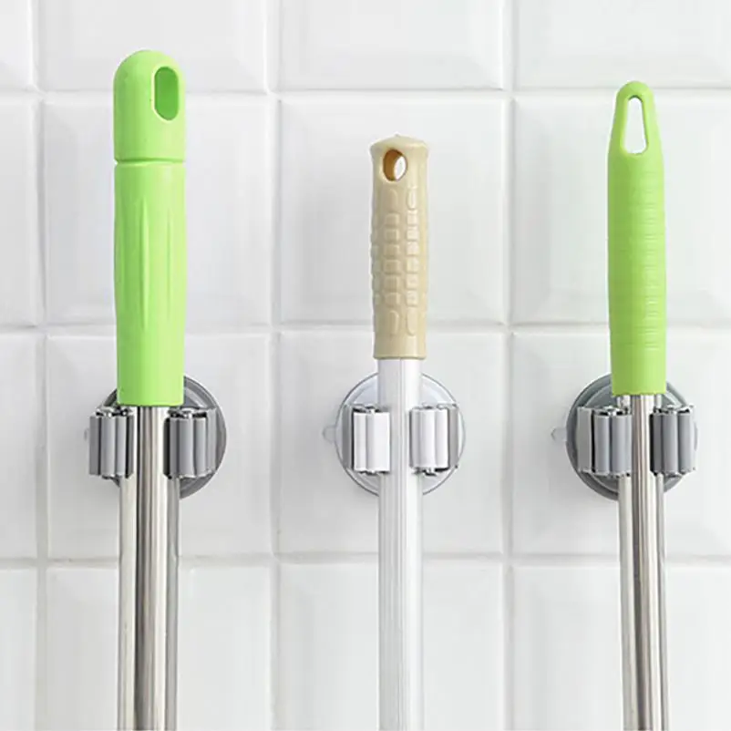 Buy Home Clip Mop Hooks No Trace Mop Holder Bathroom