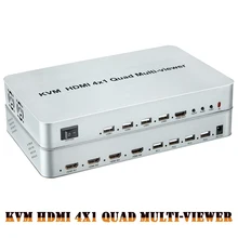 HDMI multiviewer Screen splitter- screen splitter synchronous control integrated machine KVM HDMI 4x1 Quad Multi-viewer