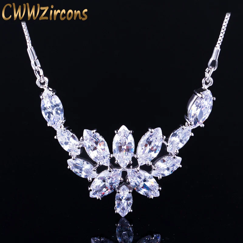 CWWZircons Модные женские ювелирные изделия из кубического циркония сверкающий белый