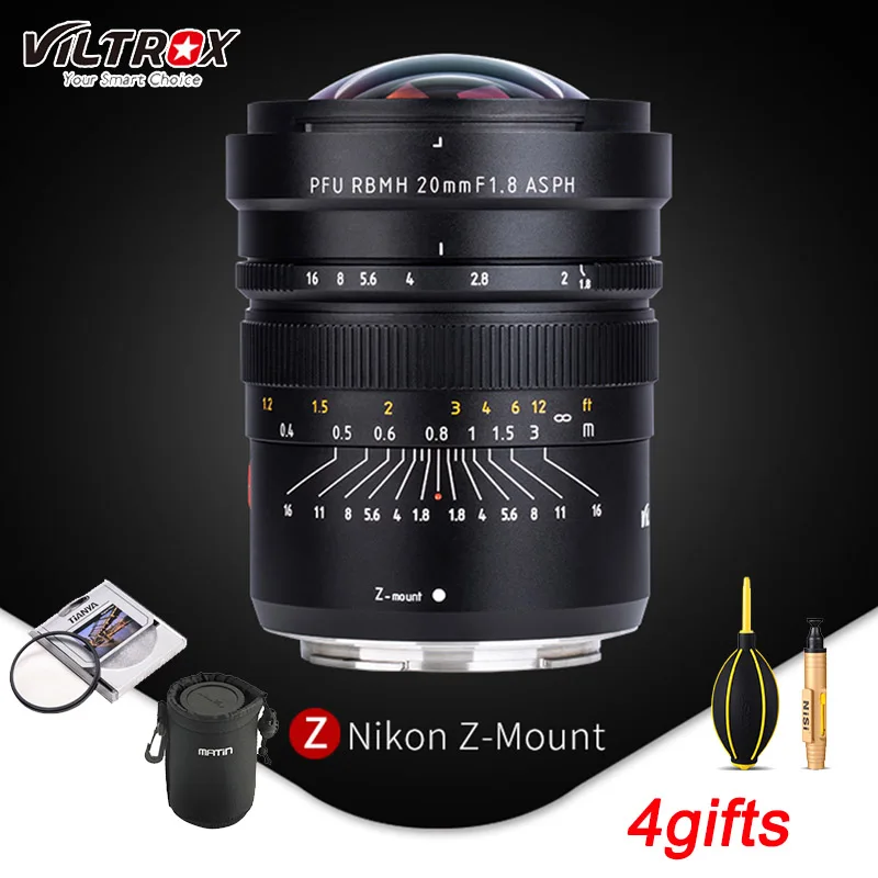 

Viltrox 20mm F1.8 Camera Lens for Nikon Z mount Camera Z6 Z7 Full Frame Manual focus Wide Angle Prime Lens Large aperture Lens