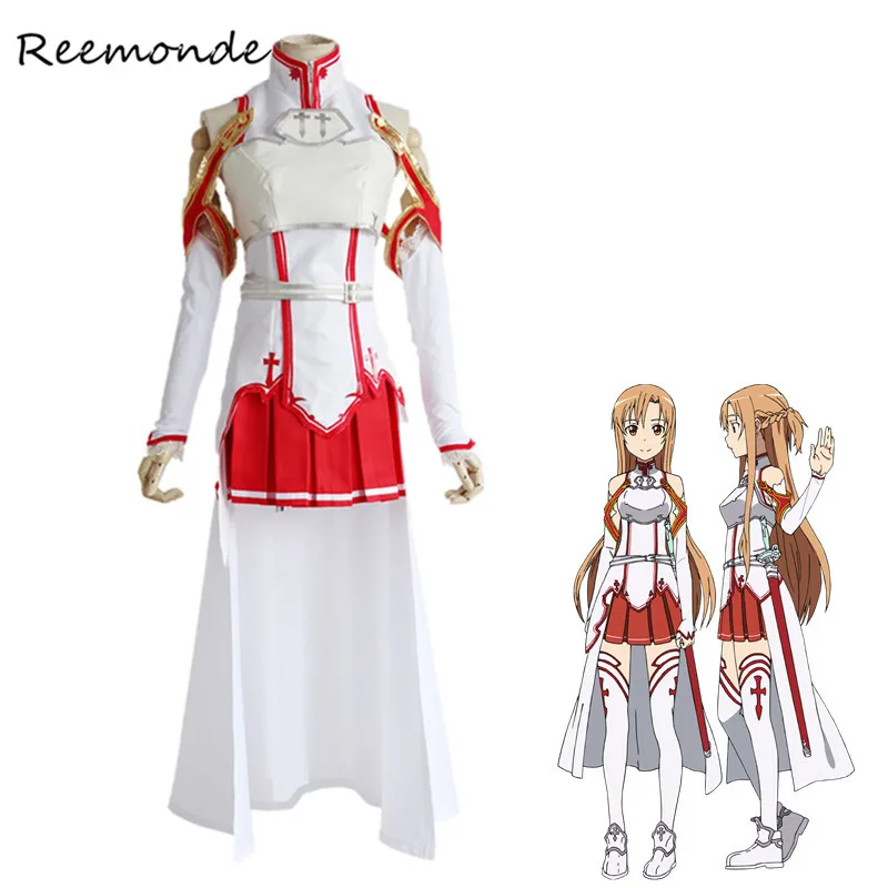 Аниме Sword Art Online (SAO) Юки костюм Asuna для косплея (костюмированных игр) костюмы