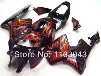 

100%Fit Injcetion mold fairing kit for HONDA CBR600RR 05 06 F5 orange flame black CBR600 RR 2005 2006 ABS fairings parts #3XT66