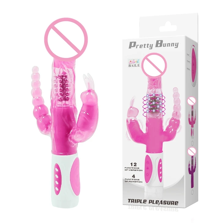 Baile G Spot Vibrator for woman New Sex Toy TPR Materials 12-function vibrations 4-function rotations Sex Product