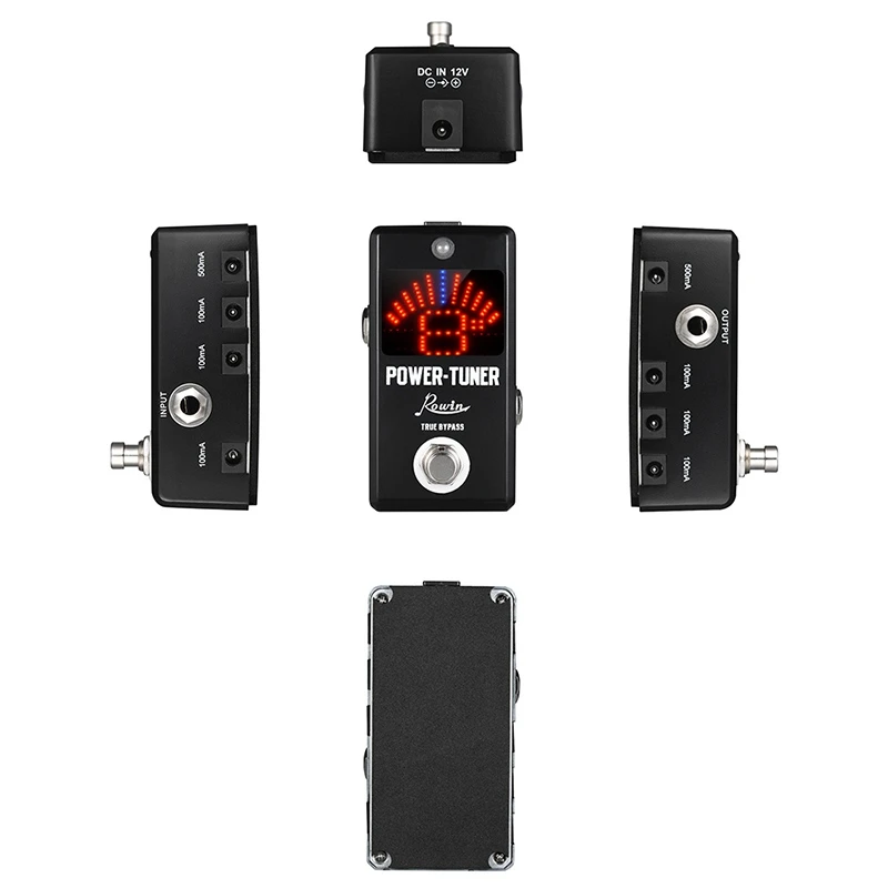 Rowin Lt 920 гитарный тюнер + блок питания с настройкой функции защиты от короткого