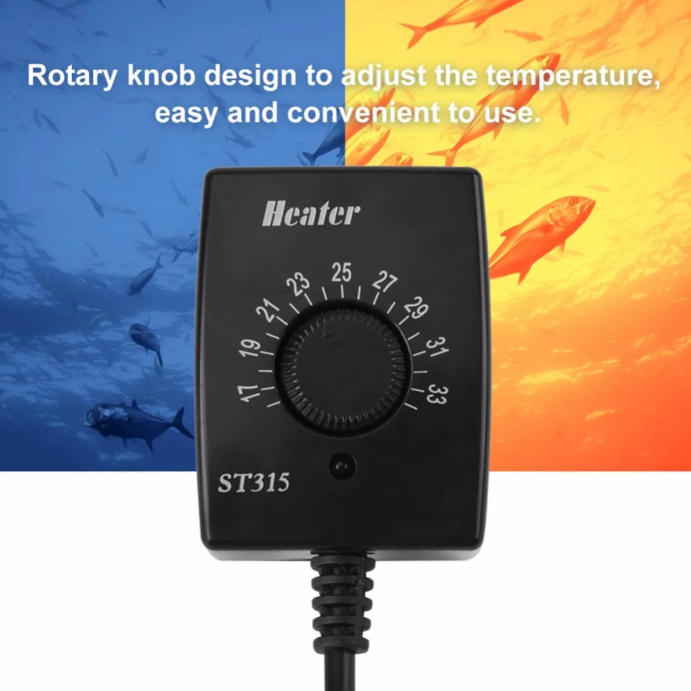 

Mini 220V-240V 100W US Plug Rotary Knob Aquarium Submersible Fish Tank Adjustable Water Heater Temperature Controller