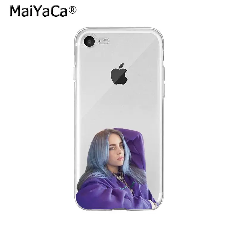 MaiYaCa Billie Eilish мягкий чехол для телефона из ТПУ чехол для Apple iPhone 8 7 6 6S Plus X XS MAX 5 5S SE XR мобильных телефонов