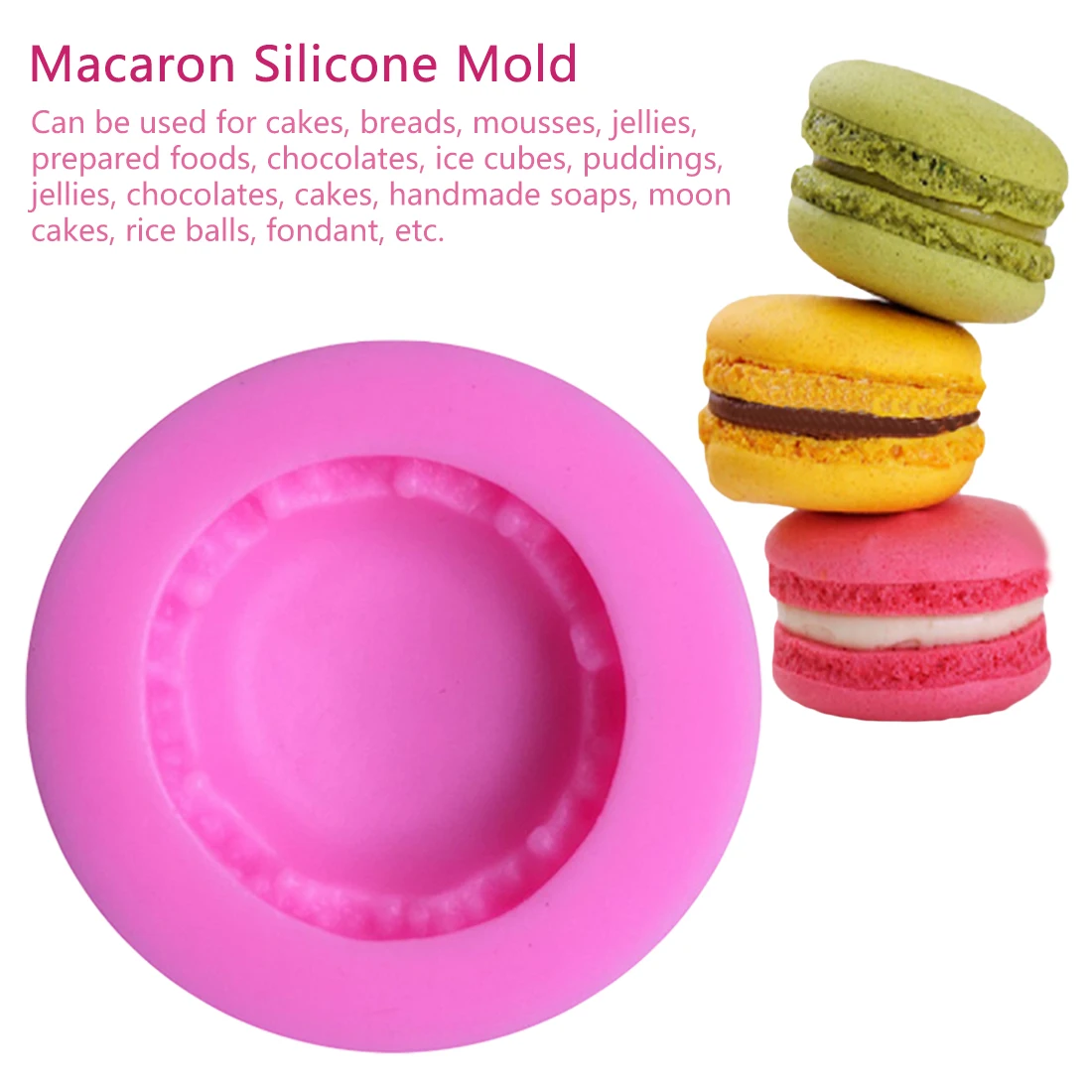 

Kitchen Tools 1pc Macaroon Silicone Pastry Oven Baking Mould Sheet Mat 30-Cavity DIY Mold Baking