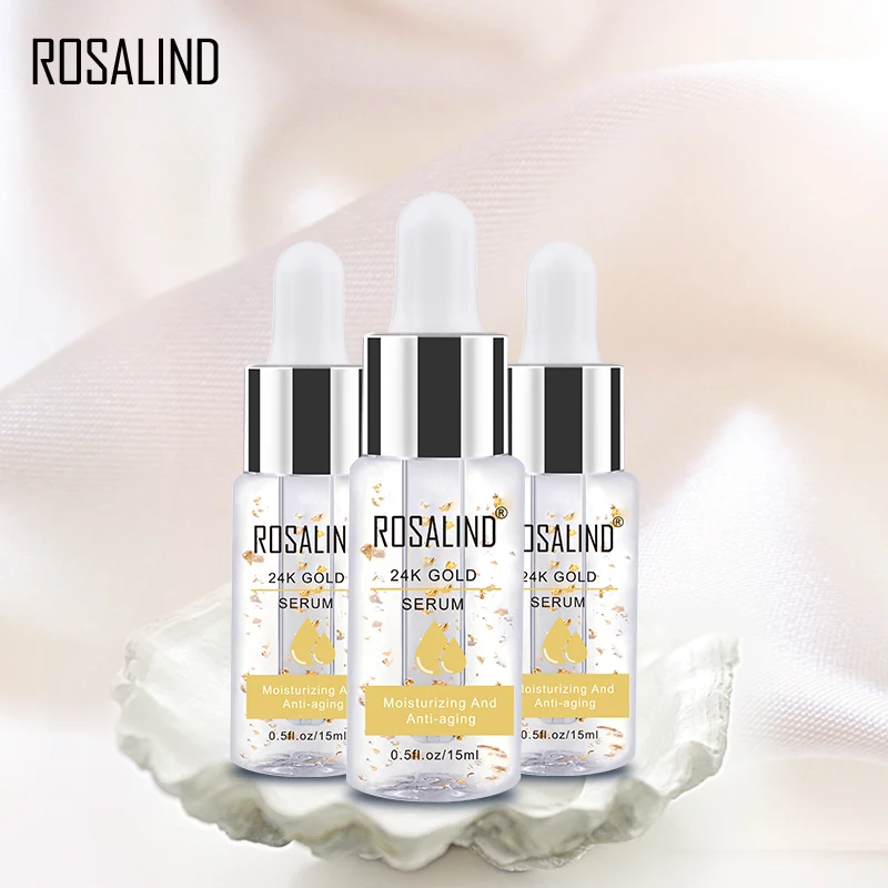 

ROSALIND Eye Serum 24K Gold Facial Serum 15ML Anti-Aging Wrinkle Deep Repair Skin Essence hyaluronic acid Whitening Face Cream