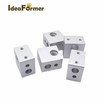 

5pcs/lot Heating Block MK10 MK2 20x20x13mm Aluminum reprap for Makerbot DIY 3D Printer head hot end