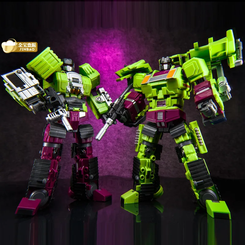 

Jinbao Transformation Bruticus Oversize Ko Gt Devastator Bulldozer Excavator Robot Action Toy Figures IN Stock Set A