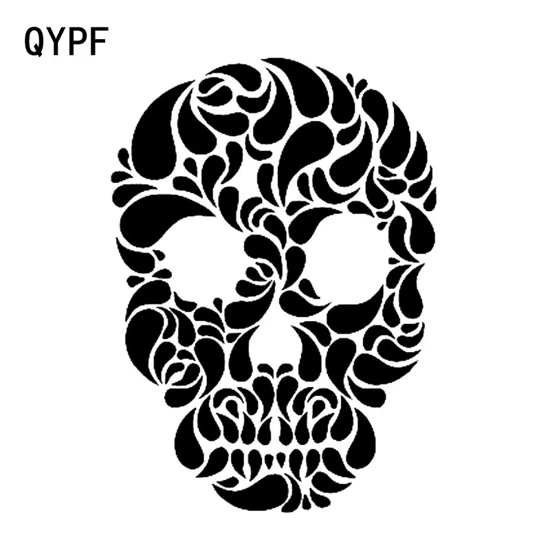 QYPF 12 2*16 9 см красота загадочных цветов череп украшения Графический стикер