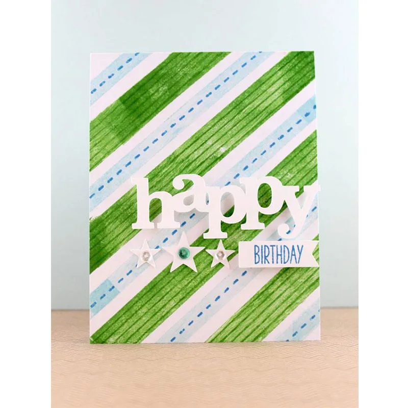 

Happy Letters Metal Cutting Dies Stencil for DIY Scrapbooking Photo Paper Card Decorative Craft Diecuts Supplies New 2018 Die