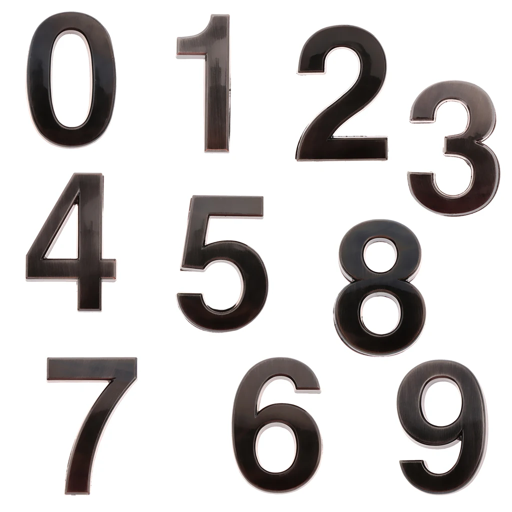 Self-adhesive House Address Digits Numbers Sign Stickers for Mailbox Apartment Hotel Door Address Number Sign