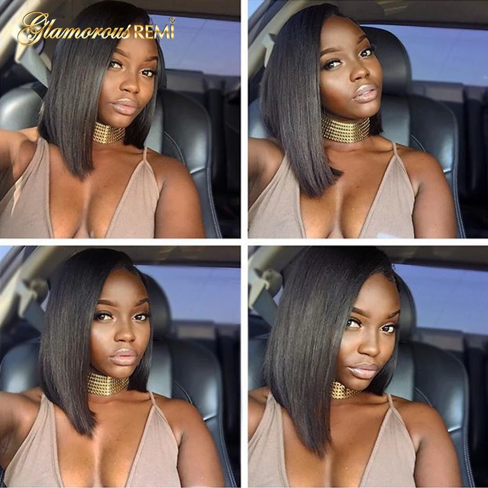 short lace front human virgin hair wig3