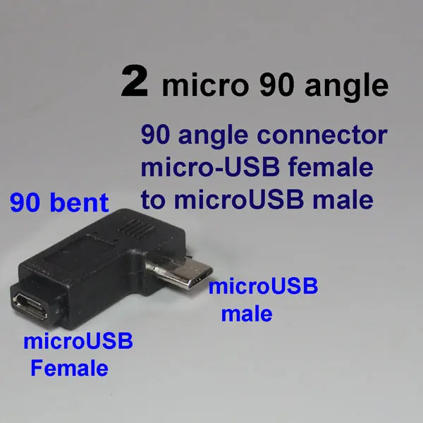 PCTONIC type-C USB OTG адаптер на micro-USB 90 Ангел Тип изгиба конвертер «Мама-папа» USB кабель для флеш-накопителя huawei - Цвет: 2 micro 90 angle