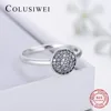 Gran oferta de calidad superior 2022 auténtico de moda Vintage joyería de circonia cúbica Plata de Ley 925 auténtica ronda anillo para las mujeres ► Foto 3/6