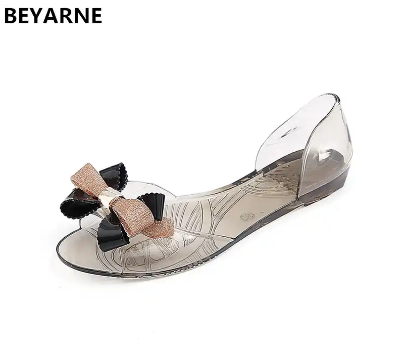 transparent jelly shoes