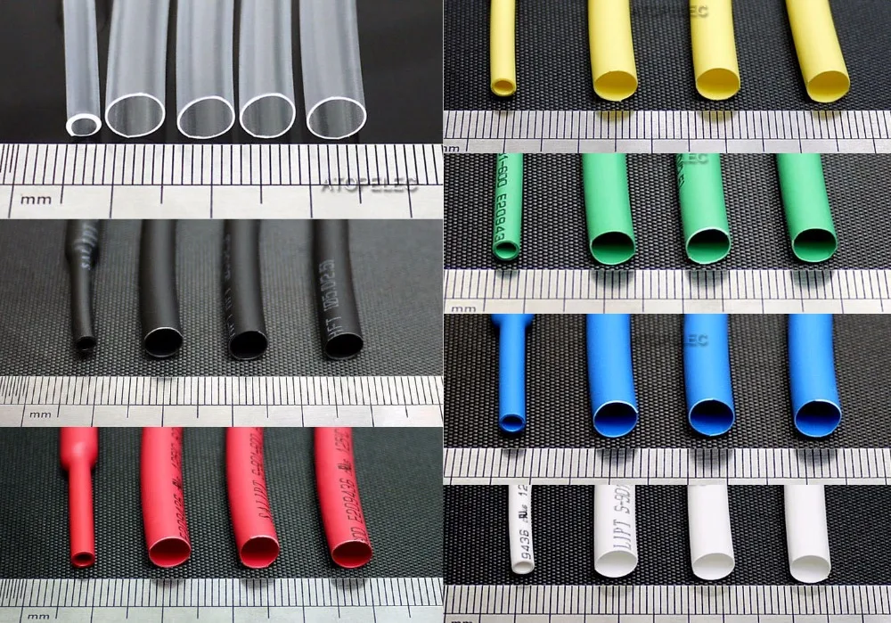 

5mm Diameter Polyolefin 2:1 Heat Shrink Tubing ROHS UL Selectable Color