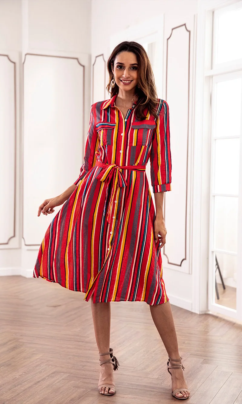 Women-Autumn-multicolor-Striped-Shirt-Dress-Ladies-Casual-Turn-Down-Collar-Long-Sleeve-Loose-Dresses-Female-Elegant-Dress-DR0173 (15)