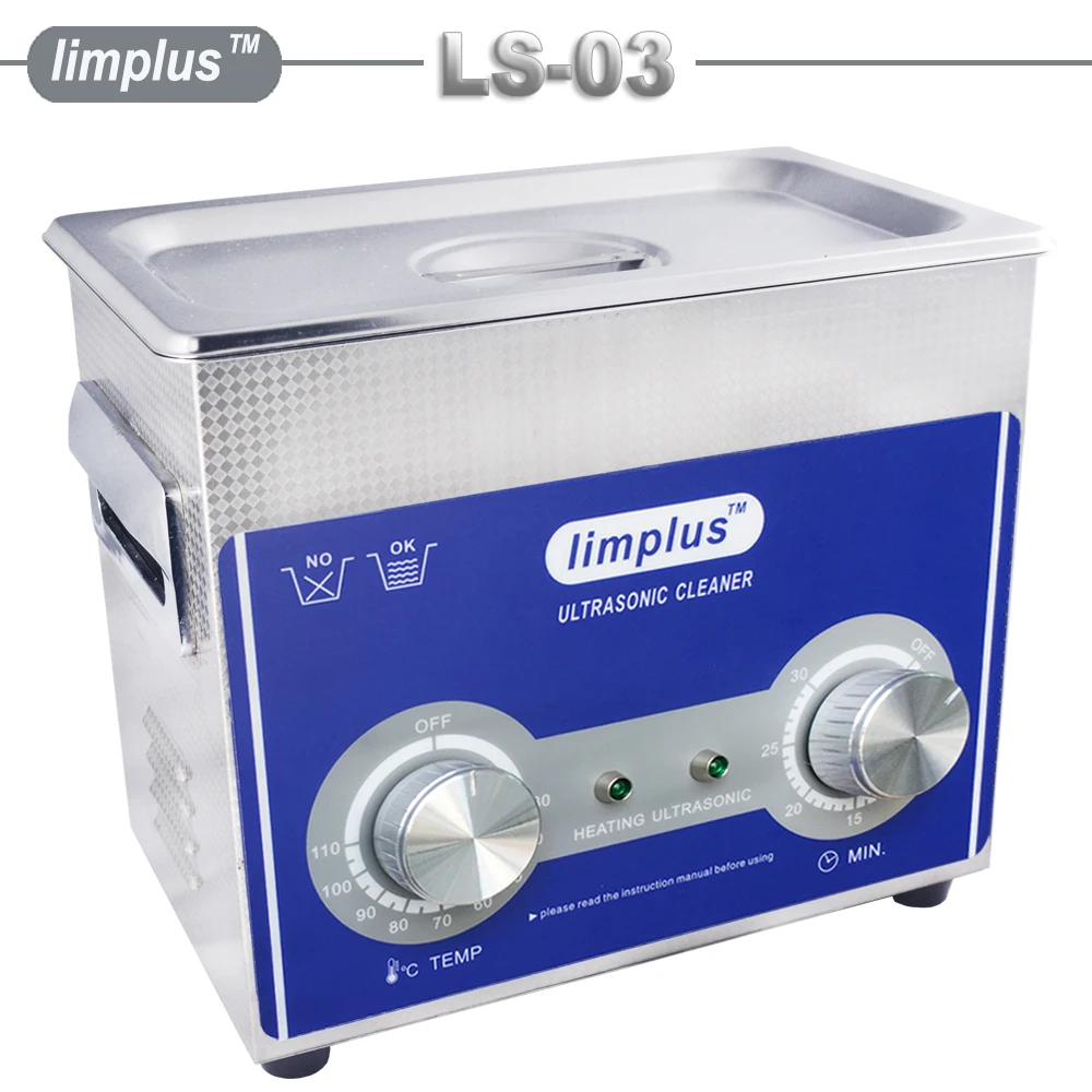 Free Shipping Limplus 3L Ultrasonic Cleaner Bath Powerful Ultrasonic Transducer Cleaning Coins Lenses Jewellery Glasses Machine