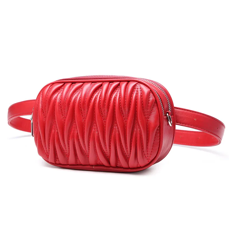 Fanny Pack круглый поясная сумка для женщин бренд красные, черные кожаные сумки маленький кошелек 2019 новый летний Высокое качество Прямая