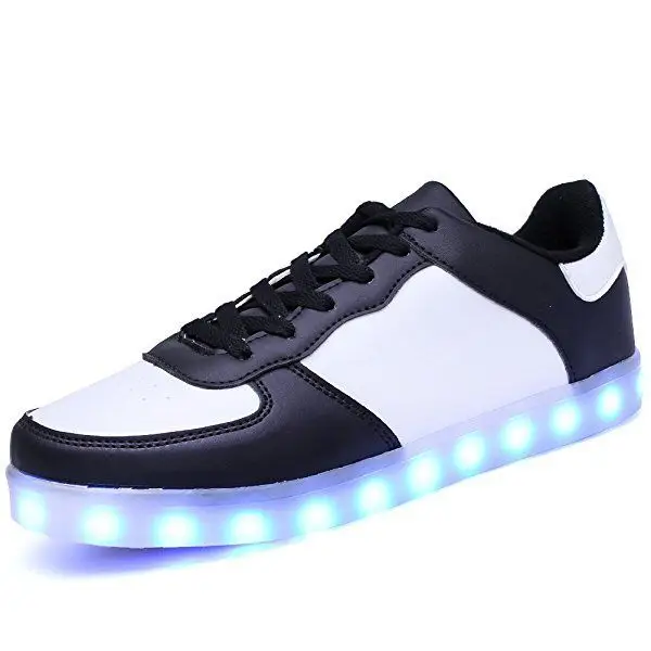 Koop 2018 NIEUWE Unisex Vrouwen amp; Mannen USB Opladen Hoge Top Lichtgevende LED Licht Schoenen 7 Kleuren Knipperende Casual Light up schoenen voor Volwassen