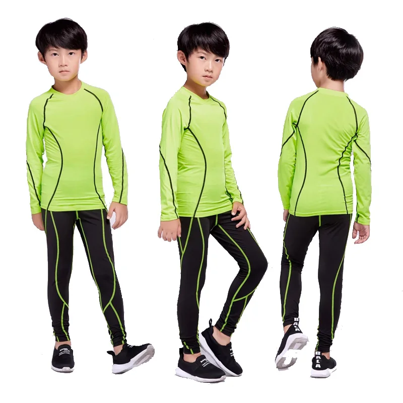 Boy ski thermal underwear set base layer quick-drying sportswear running suit compression tights children thermal underwear set