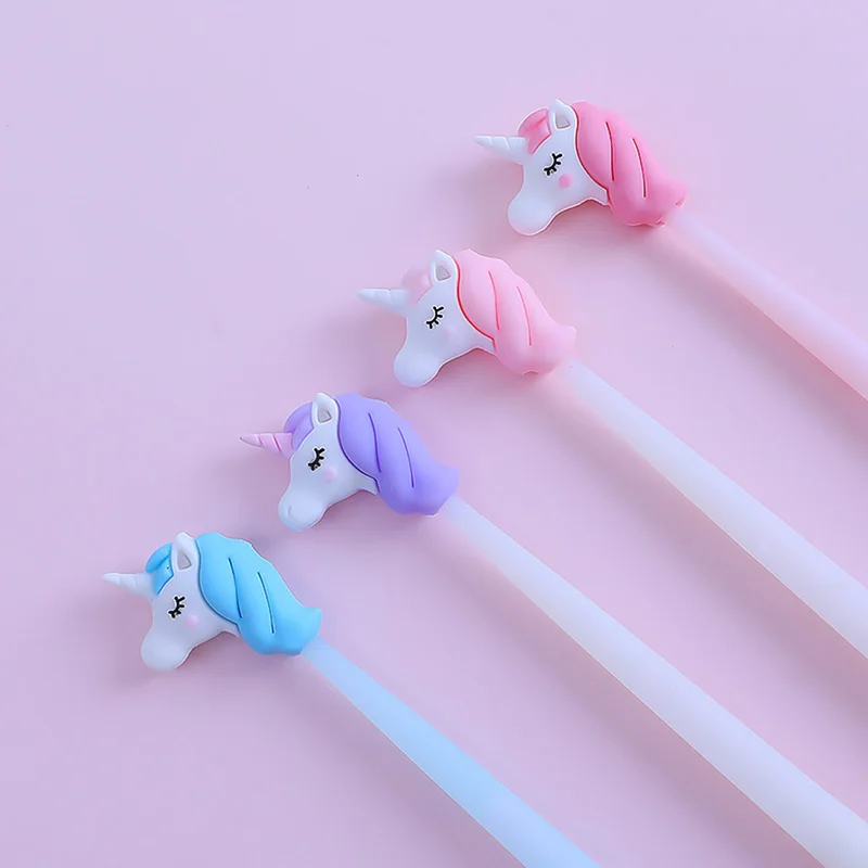 0,5 мм гелевая ручка Kawaii Creativos мультфильм милый единорог модель офисные школьные канцелярские принадлежности материалы Ручка Рождественский подарок случайный цвет