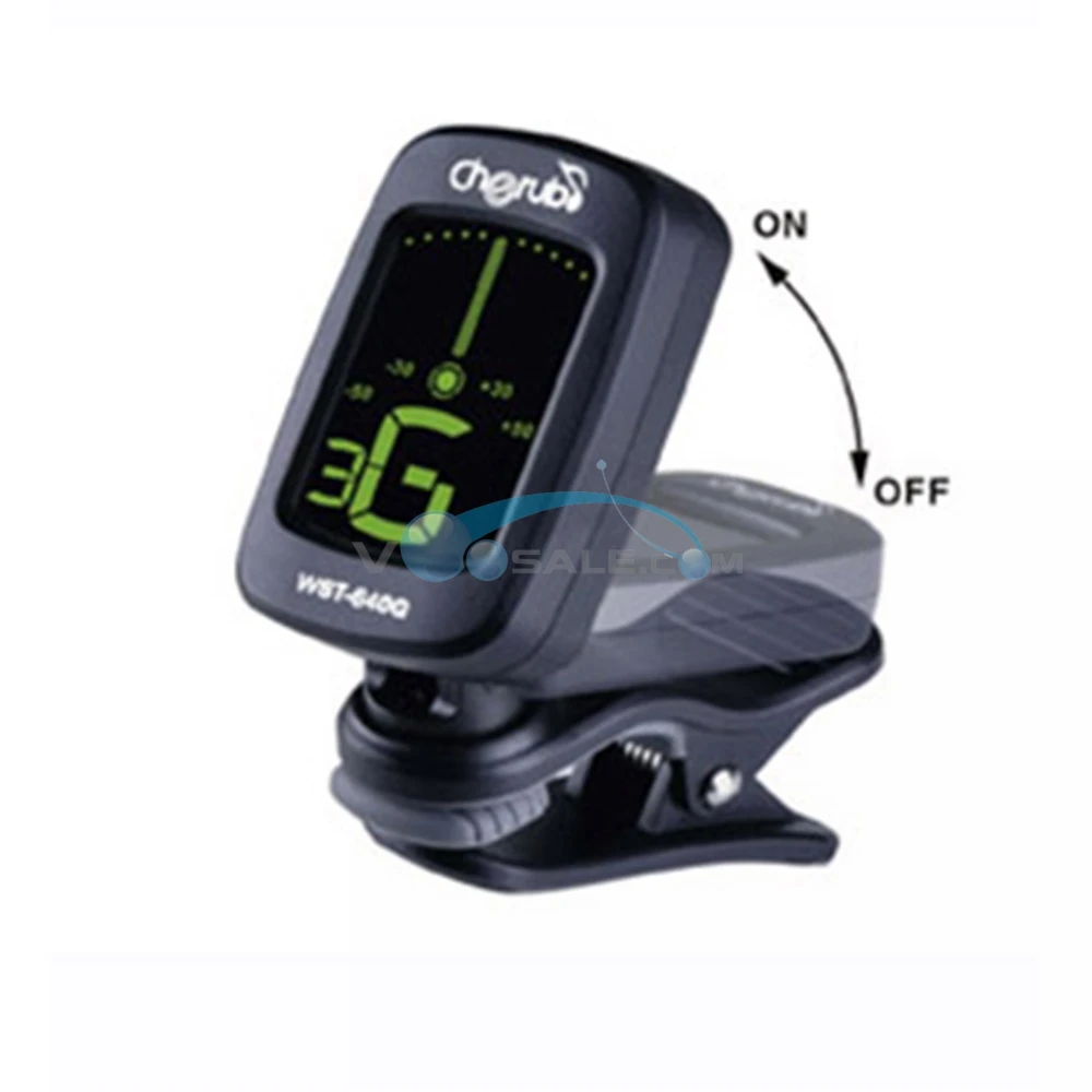 

Cherub WST-640G Auto-on Guitar Tuner Auto-on Power Off LCD Display String Instruments Parts Guitar Accessories Guitar Tuner