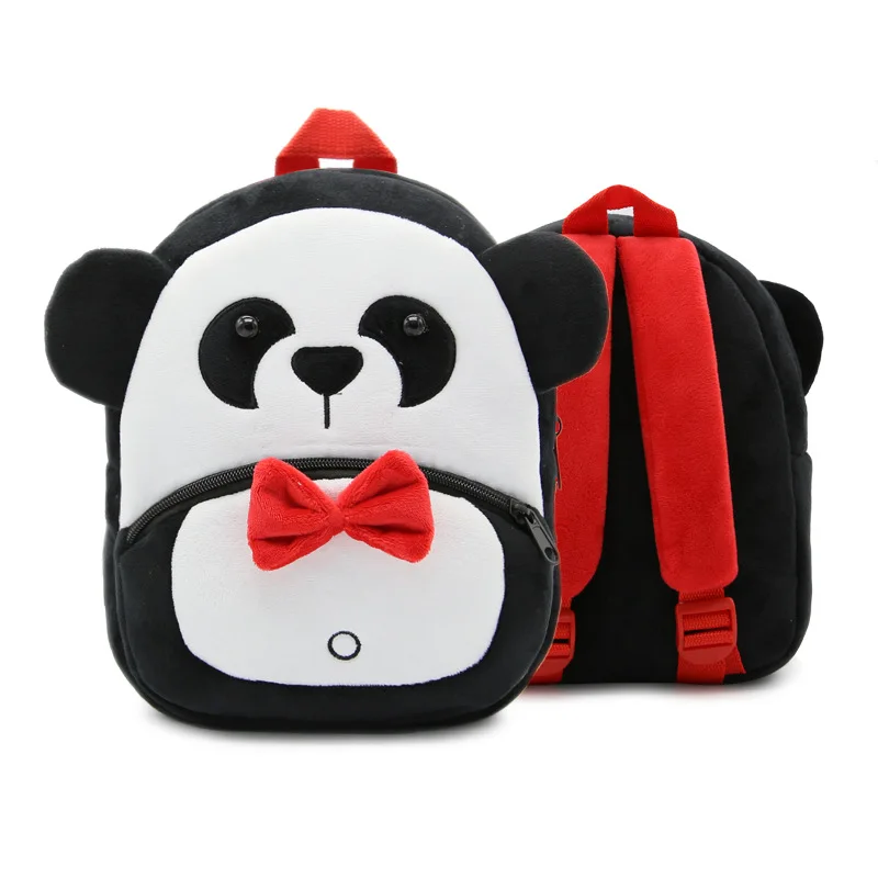 Детские сумки, дошкольные куклы, плюшевые животные, мультфильм, рюкзак, дети, Kawaii, динозавр, свинья, божья коровка, собака, сумка в форме акулы Toy0.3kg - Цвет: panda